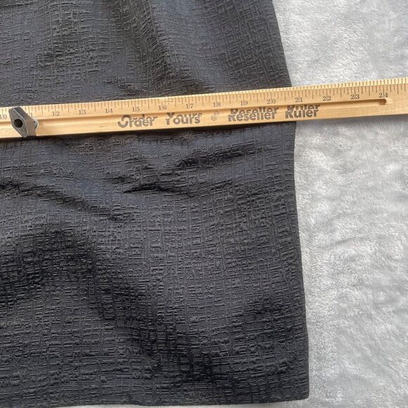 Elie Tahari Dress 12 Black Matelasse Cocktail Wool Textured Sweetheart Cocktail - Picture 7 of 14